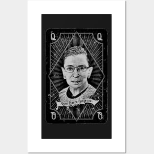 Vintage Ruth Bader Ginsburg Queen Playing Card Posters and Art